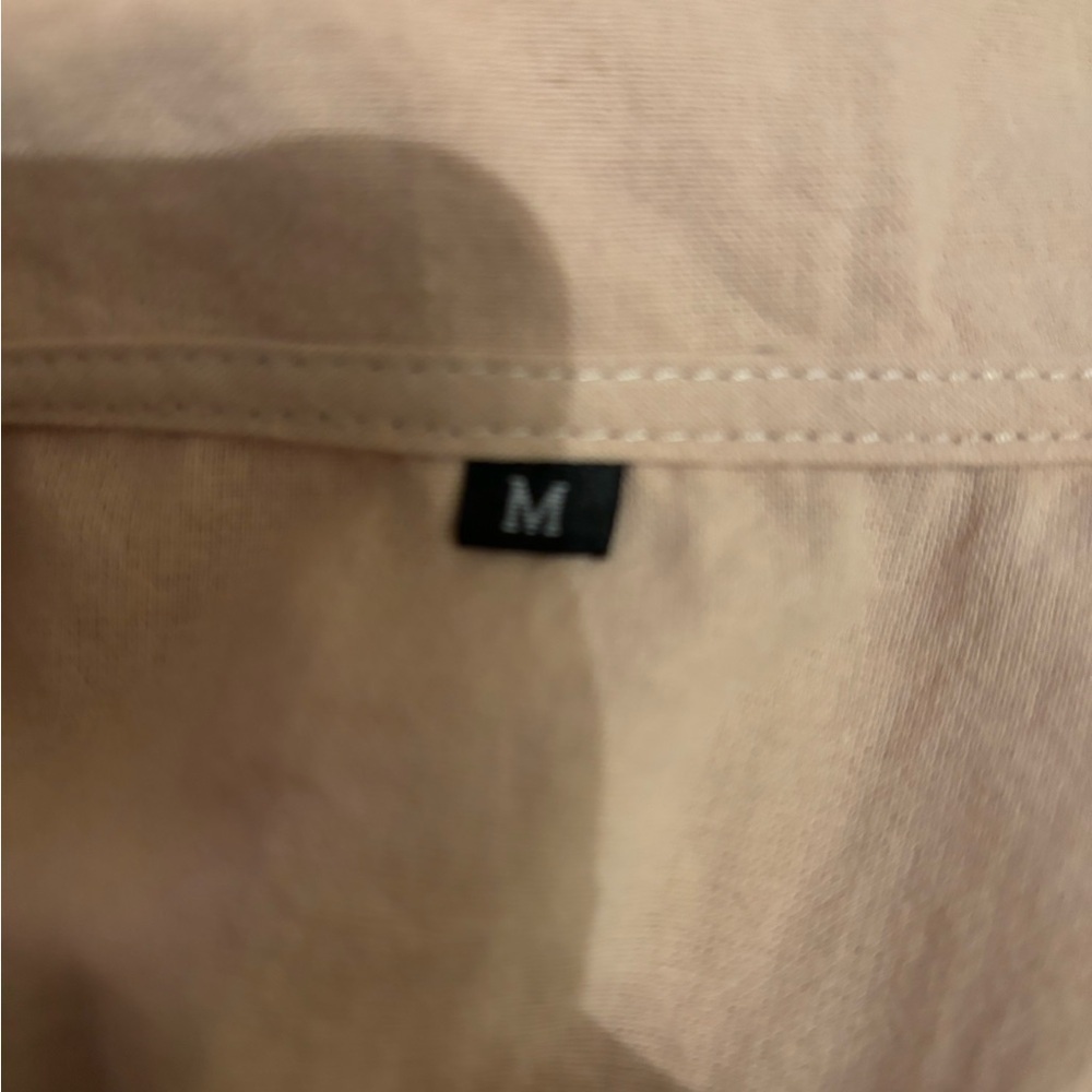 Beige Cotton and Linen Double-Breasted shirt - Picture 2 of 6